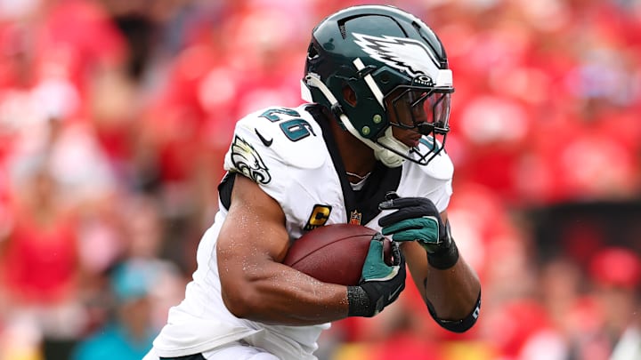 Former Penn State football and current Philadelphia Eagles running back Saquon Barkley