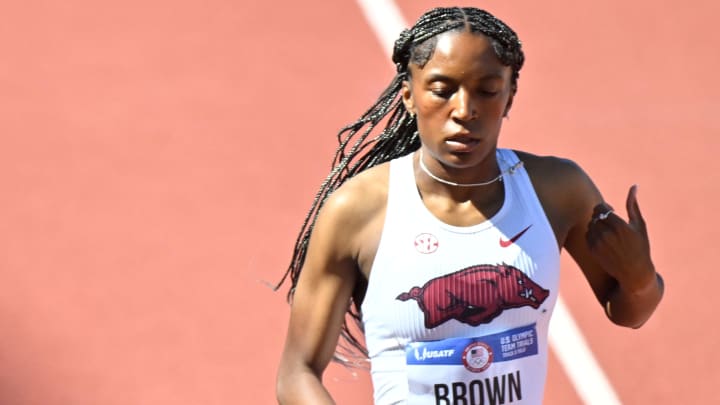Kaylyn Brown finished third in the heats of the 400m dash during the US Olympic Track and Field Team Trials. She was the top qualifier in the semifinals. 