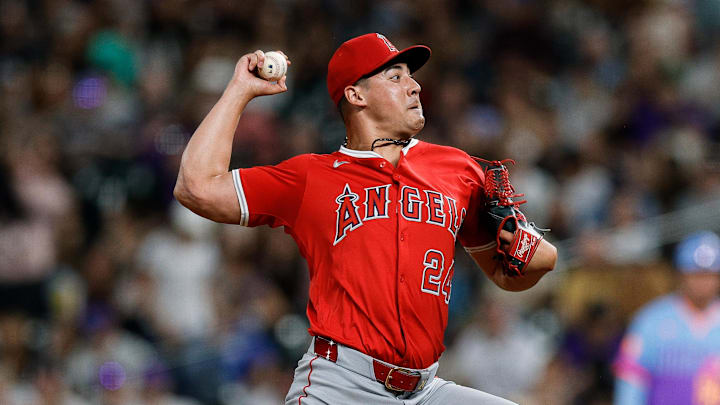 Los Angeles Angels relief pitcher Robert Stephenson