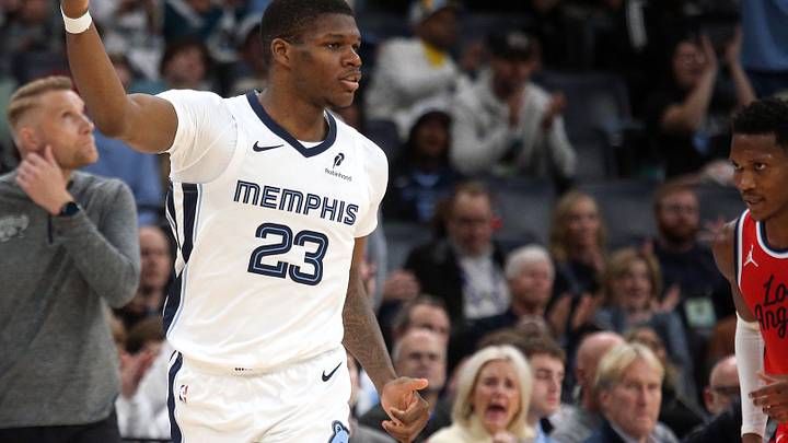 Mar 7, 2026; Memphis, Tennessee, USA; Memphis Grizzlies forward Cedric Coward (23) reacts during the fourth quarter against the Los Angeles Clippers at FedExForum. Mandatory Credit: Petre Thomas-Imagn Images