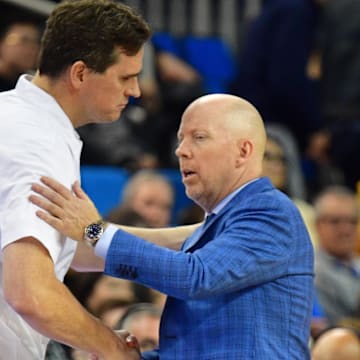 Cal head coach Mark Madsen and UCLA head coach Mick Cronin