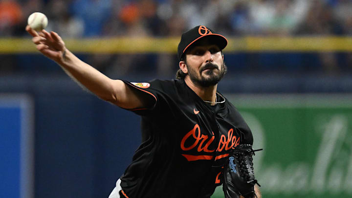 Baltimore Orioles starting pitcher Zach Eflin. Baltimore Orioles starting pitcher Zach Eflin.