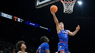 Kansas basketball guard Kohl Rosario (7)