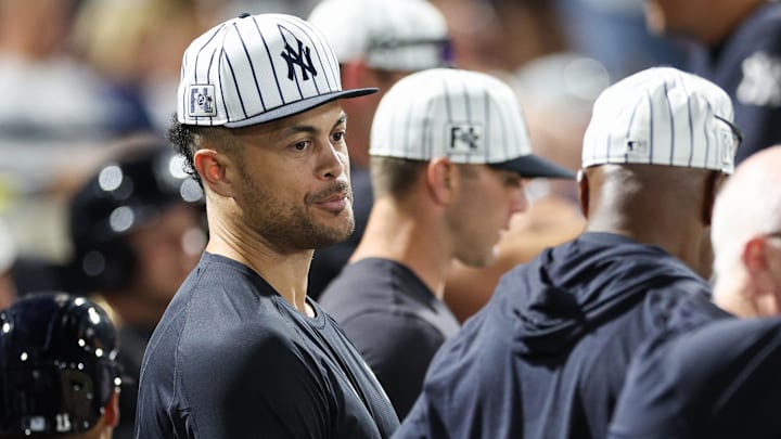 New York Yankees star slugger Giancarlo Stanton is set to make his season debut on Monday. New York Yankees star slugger Giancarlo Stanton is set to make his season debut on Monday.
