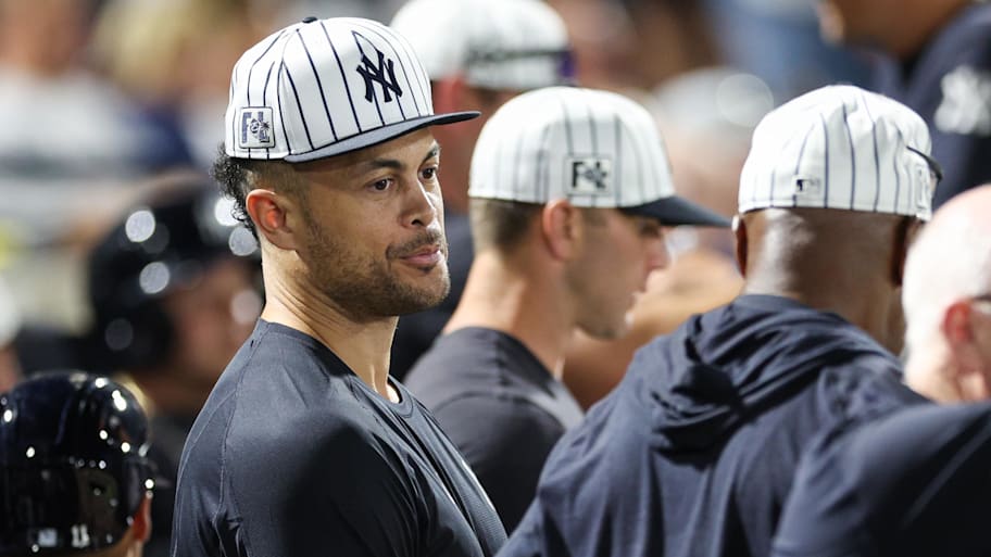 New York Yankees star slugger Giancarlo Stanton is set to make his season debut on Monday. | Nathan Ray Seebeck-Imagn Images