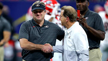 Kirby Smart and Nick Saban