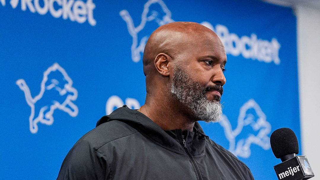 Detroit Lions executive vice president and general manager Brad Holmes speaks during media availability at Meijer Performance Center in Allen Park on Thursday, Jan. 8, 2026.