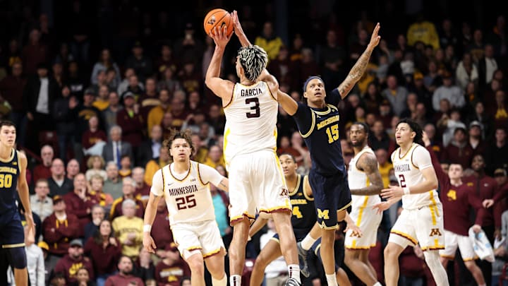Dawson Garcia takes the last shot against Michigan. Dawson Garcia takes the last shot against Michigan.