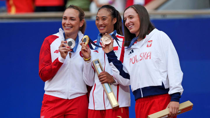 Vekic, Zheng and Swiatek topped the women's singles podium in Paris, with Zheng taking home the gold medal for China.