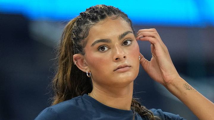 San Francisco, California, USA; Washington Mystics center Lauren Betts (51) before the game against the Golden State Valkyries at Chase Center on July 18, 2026.