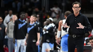 Atlanta Hawks head coach Quin Snyder reacts against the Indiana Pacers.