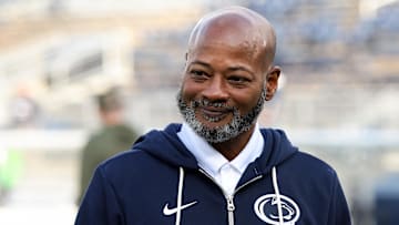 Nov 8, 2025; University Park, Pennsylvania, USA; Penn State Nittany Lions head coach Terry Smith before the game against the Indiana Hoosiers at Beaver Stadium. 