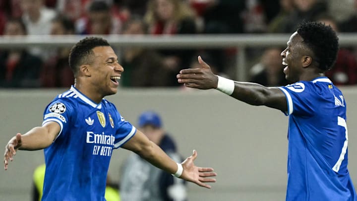 Vini Jr deu duas assistências para Mbappé