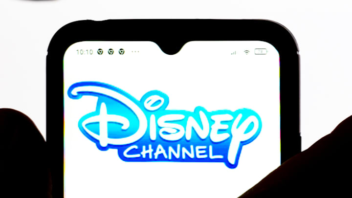 In this photo illustration, the Disney Channel logo is seen...