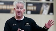 Purdue Boilermakers head coach Matt Painter speaks