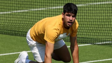 Carlos Alcaraz at Wimbledon 2024