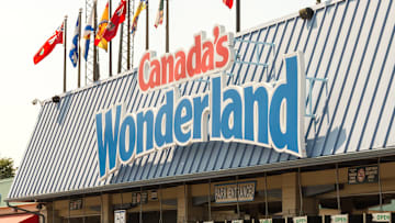 Canada's Wonderland Entrance in Vaughan, Toronto.Canada's...