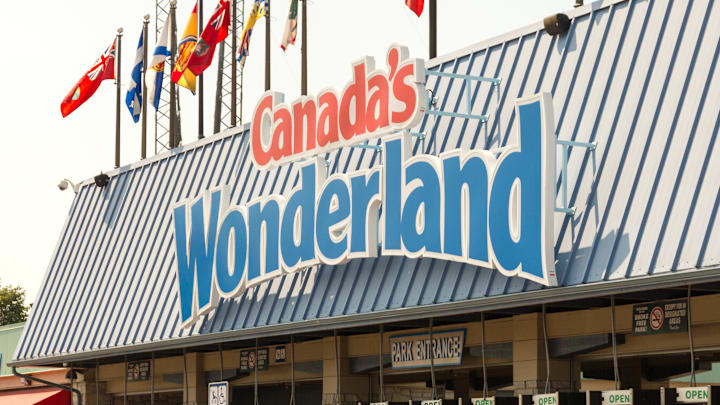 Canada's Wonderland Entrance in Vaughan, Toronto.Canada's...