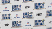 May 12, 2016; Oxnard, CA, USA; HBO Sports executive vice president Peter Nelson (left), Hard Knocks coordinating producer Ken Rodgers (second from left), Hard Knocks director Matt Dissinger and Los Angeles Rams coach Jeff Fisher at press conference at the Residence Inn Oxnard River Ridge. 