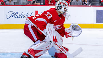 Red Wings prospect Sebastian Cossa could be the heir apparent to the crease in Detroit.