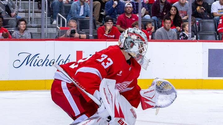 Red Wings prospect Sebastian Cossa could be the heir apparent to the crease in Detroit.