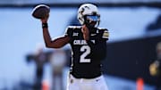 Colorado quarterback Shedeur Sanders threw for 4,134 yards and 37 touchdowns during the 2024 season.
