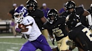 Gaffney played Northwestern in high school football at the 'Reservation,' Gaffney football's home field, on Sept. 15, 2023. Northwestern's Turbo Richard with the ball.