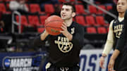 Purdue Boilermakers guard Dakota Mathias (31) takes a shot during the practice