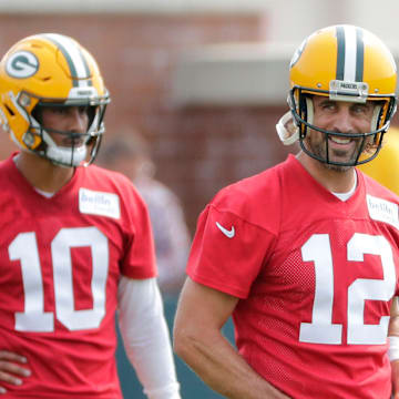 Jordan Love reflected on following in Aaron Rodgers footsteps as he became the Packers' starter.