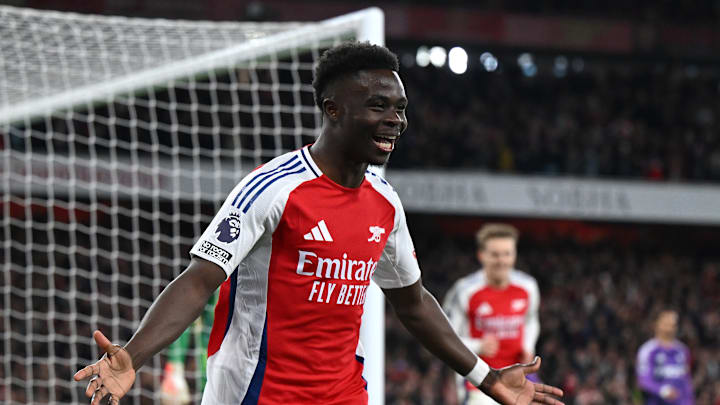 Bukayo Saka scored a few great goals for Arsenal in 2024/25