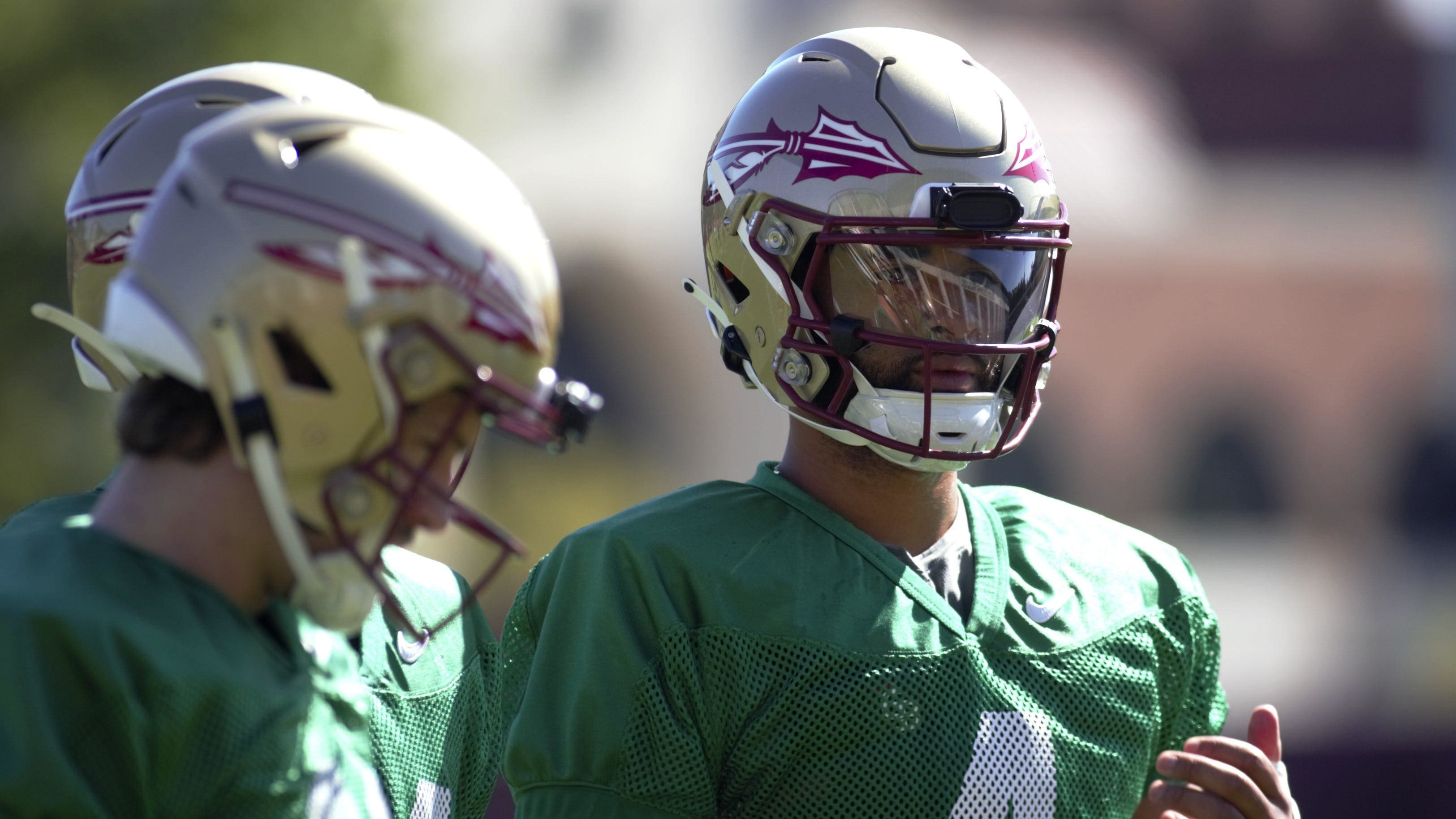 FSU football players participate in the Seminoles first spring practice of the 2024 season