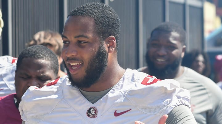 Florida State football and coaches players arrive for the 10th FSU spring football practice of the 2023 season on Tuesday, April 4, 2023.

Maurice Smith 1 Of 1