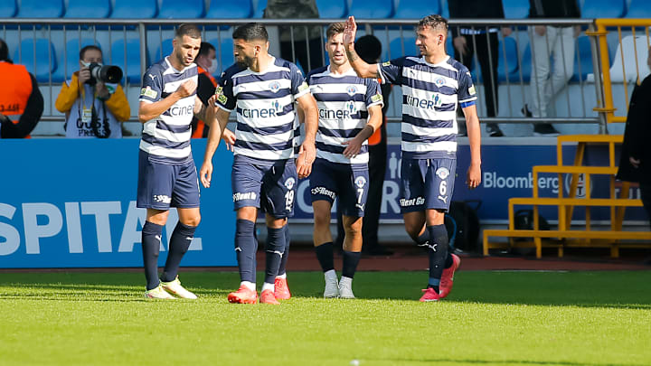 Kasımpaşa oyuncularının gol sevinci Kasımpaşa oyuncularının gol sevinci