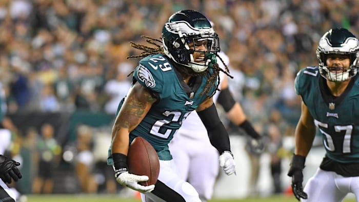 Sep 19, 2022; Philadelphia, Pennsylvania, USA; Philadelphia Eagles cornerback Avonte Maddox (29)