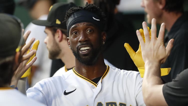 Aug 21, 2023; Pittsburgh, Pennsylvania, USA;  Pittsburgh Pirates designated hitter Andrew McCutchen