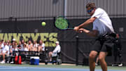Cedar Rapids Praire’s Anthony Schulte is back in the Class 2A Iowa high school state tennis championships.