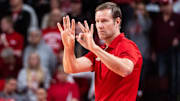 Fred Hoiberg signals to players during the first half against the North Florida Ospreys.