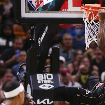 Miami Heat forward Jimmy Butler (22) dunks the basketball against the Washington Wizards at FTX Arena.