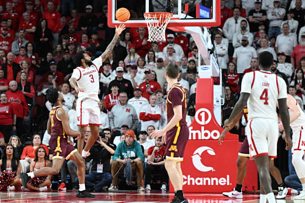 Nebraska Cornhuskers guard Brice Williams (3) scores against the Minnesota Golden Gophers during the second half at PBA.