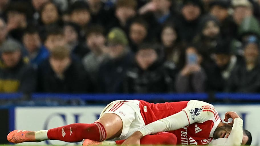 Mikel Merino writhing in agony.