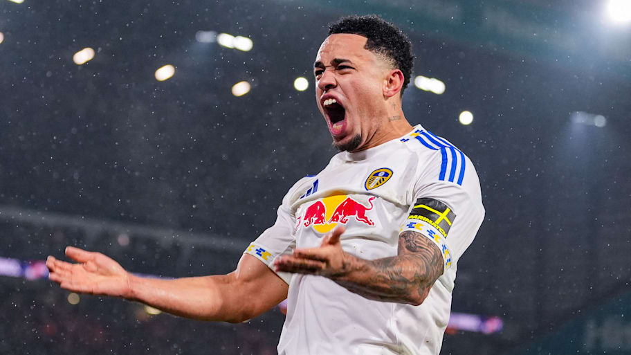 Noah Okafor celebrating.