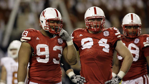 Nebraska Cornhuskers defensive tackle Ndamukong Suh (93) and defensive tackle Jared Crick (94)