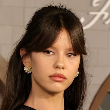 Mia Goth attends the Los Angeles premiere of Netflix's 'Frankenstein' at Academy Museum of Motion Pictures on October 06, 2025 in Los Angeles, Calif.
