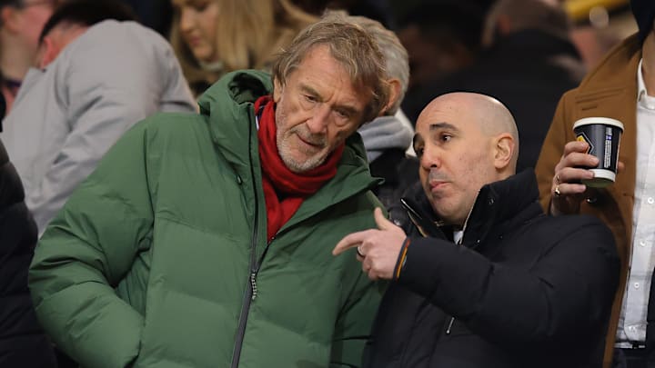 Sir Jim Ratcliffe (left) and Omar Berrada have the task of overseeing Ruben Amorim’s replacement.