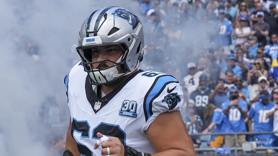 Panthers center Austin Corbett finds a way to smile through the pain