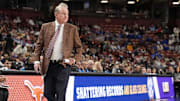 Mar 8, 2025; Greenville, SC, USA; Texas Longhorns head coach Vic Schaefer during the second half against the LSU Lady Tigers at Bon Secours Wellness Arena. 