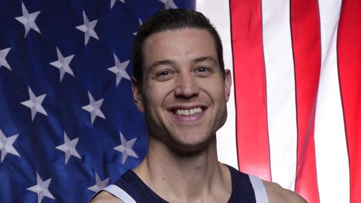 U.S. Olympic athlete Jimmer Fredette poses for a photo at the Team USA Media Summit 