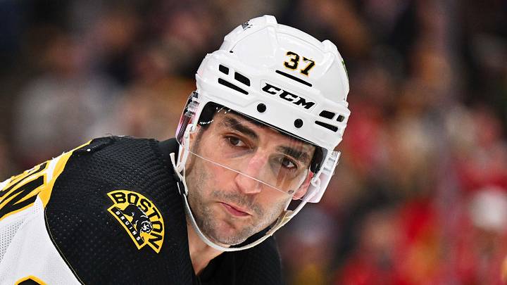 Former Boston Bruins forward Patrice Bergeron (37).