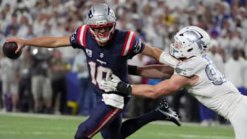 New England Patriots quarterback Drake Maye