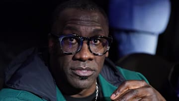  Former NFL player Shannon Sharpe looks on in the second half of the in season tournament championship final.